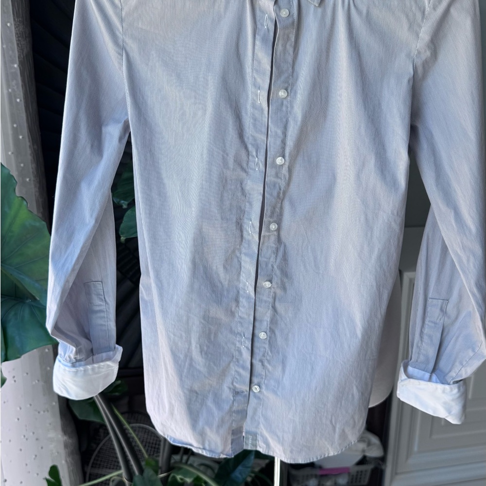 Zara Blue Dress Shirt Elegant Formal Wear